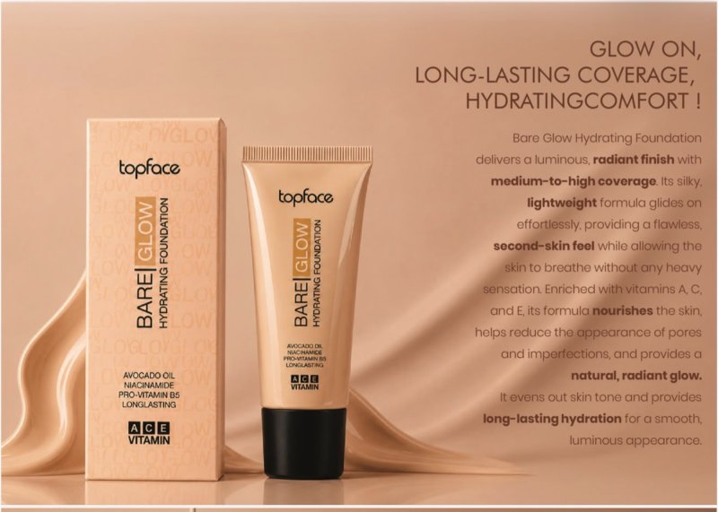 Topface Bare Glow Hydrating Foundation - Nawilżający podkład rozświetlający